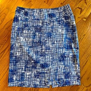 Blue/White Pencil Skirt